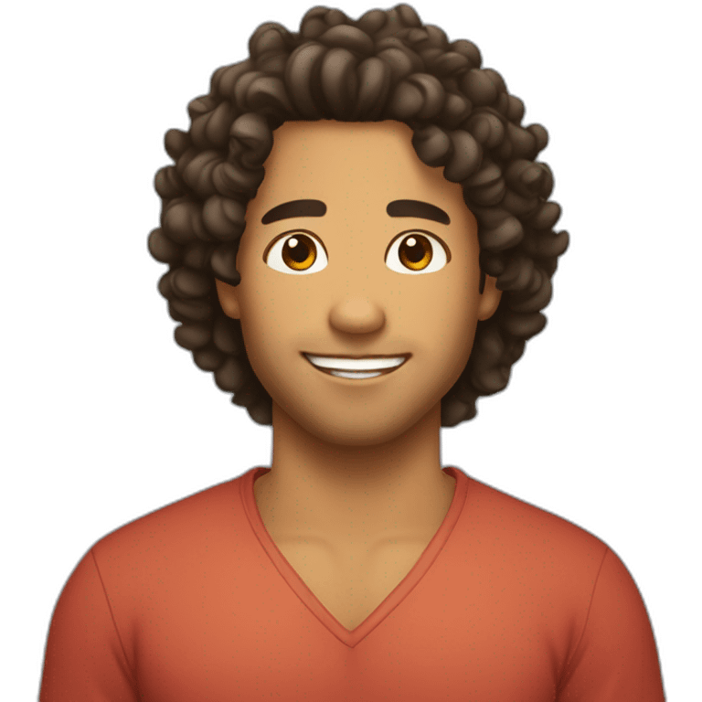 hot chamorro guy with curly hair emoji