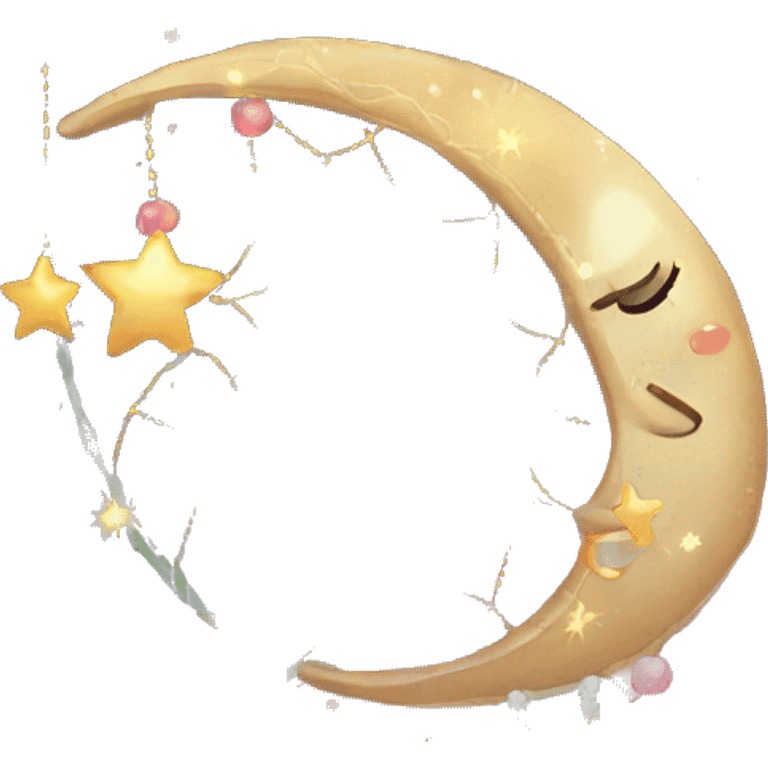 Sparkly moon-and-stars-galaxy-dreamcatcher emoji