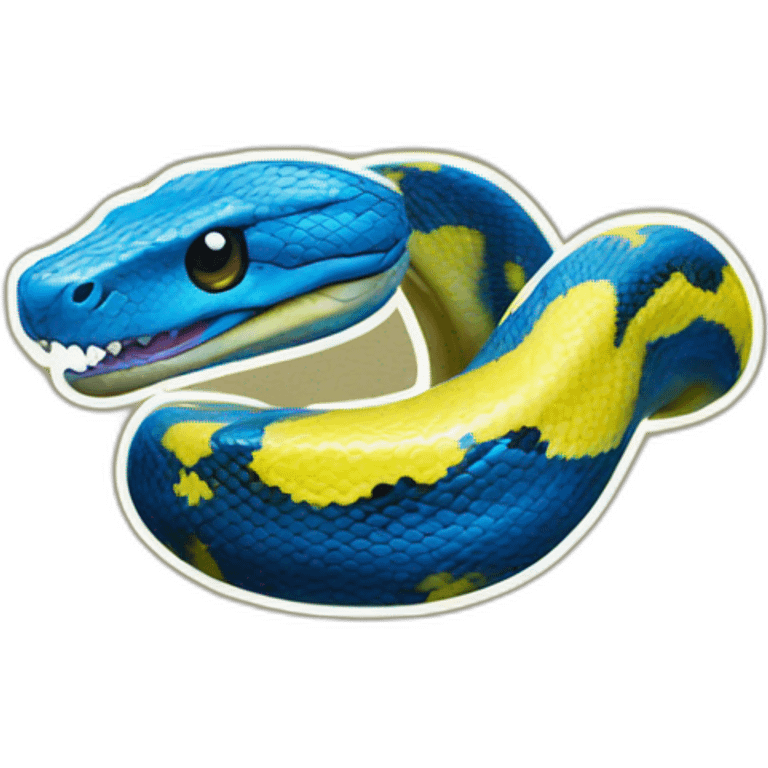 Yellow and Blue Python Logo emoji