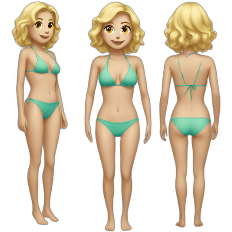 Blonde girl in bikini emoji