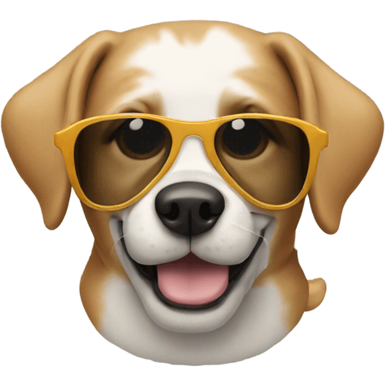 Dog wearing sunglasses emoji