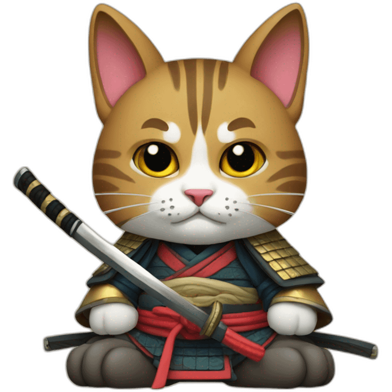 Samurai cat emoji