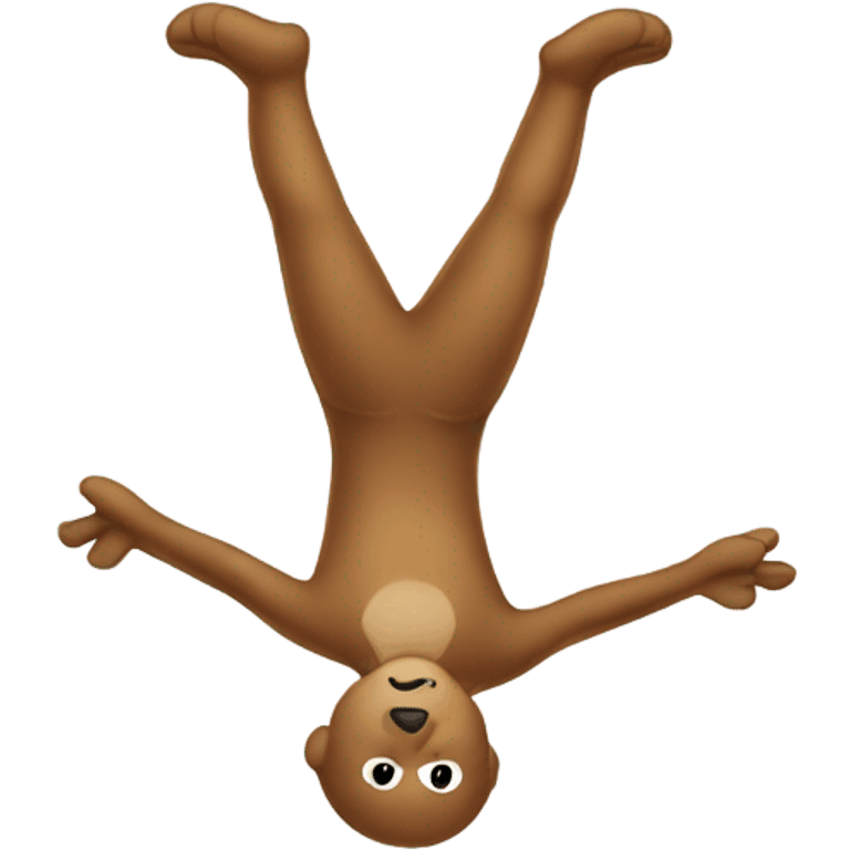 Teddy doing handstand emoji