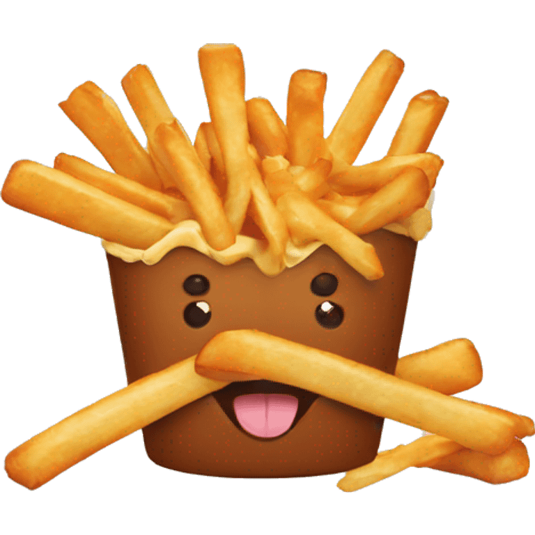 Dog eat poutine  emoji