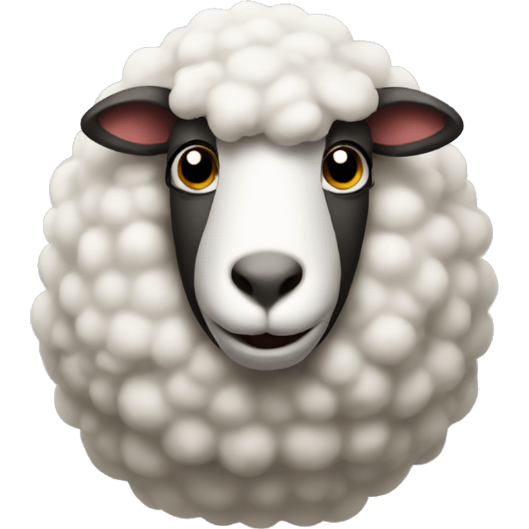 Sheep look like clown emoji