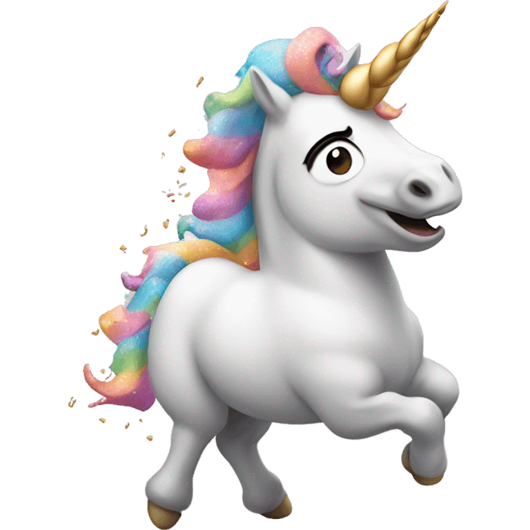 Unicorn farting sprinkles  emoji