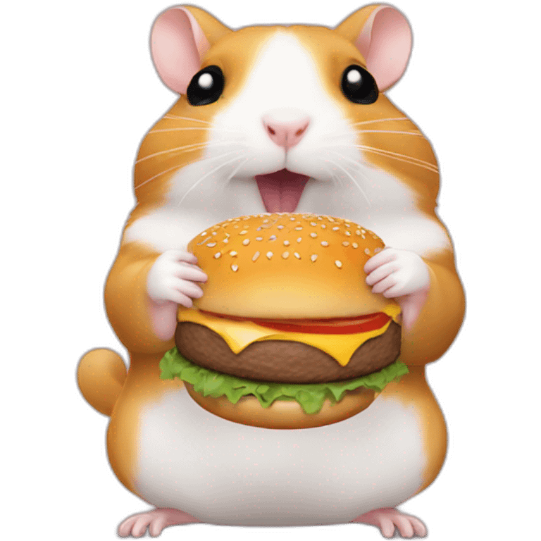 hamster eats burger emoji