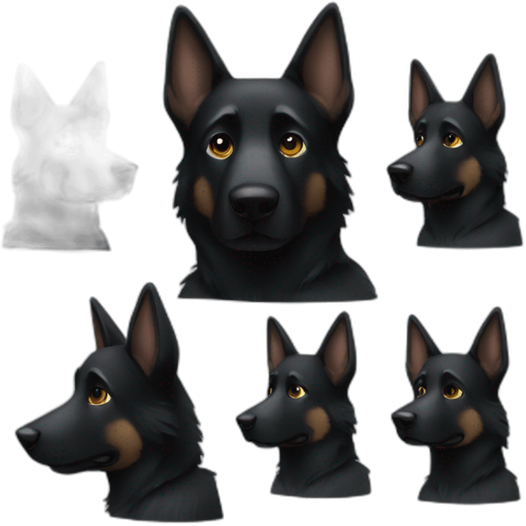 Black German shepherd detective  emoji