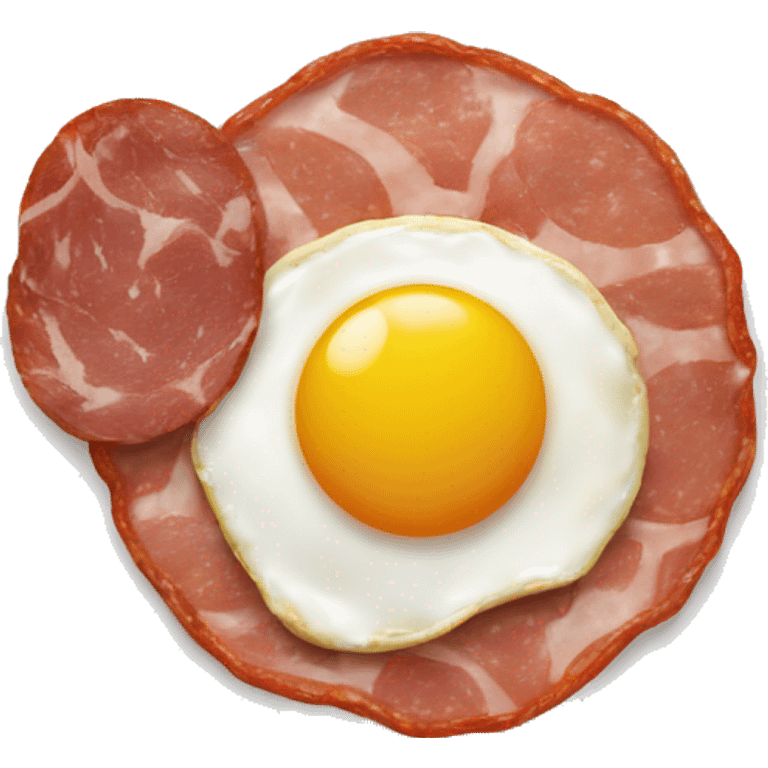 mash platains with fried egg and salami emoji