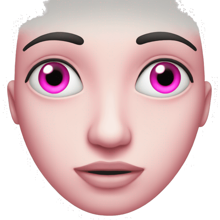 Pink eyes outline emoji