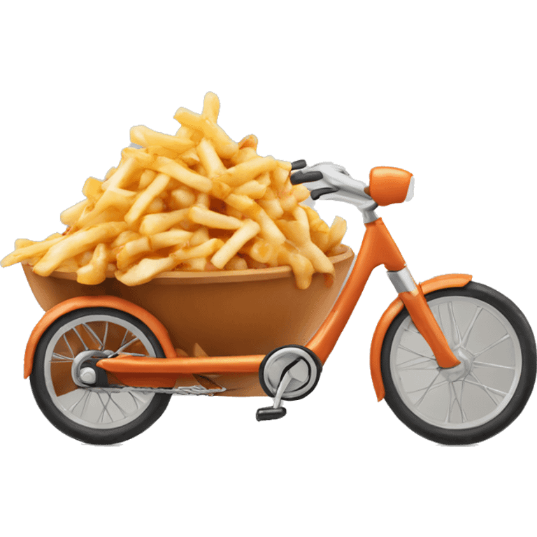 POUTINE sur un velo emoji