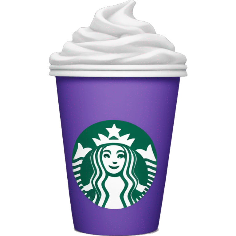 Purple Starbucks cup emoji