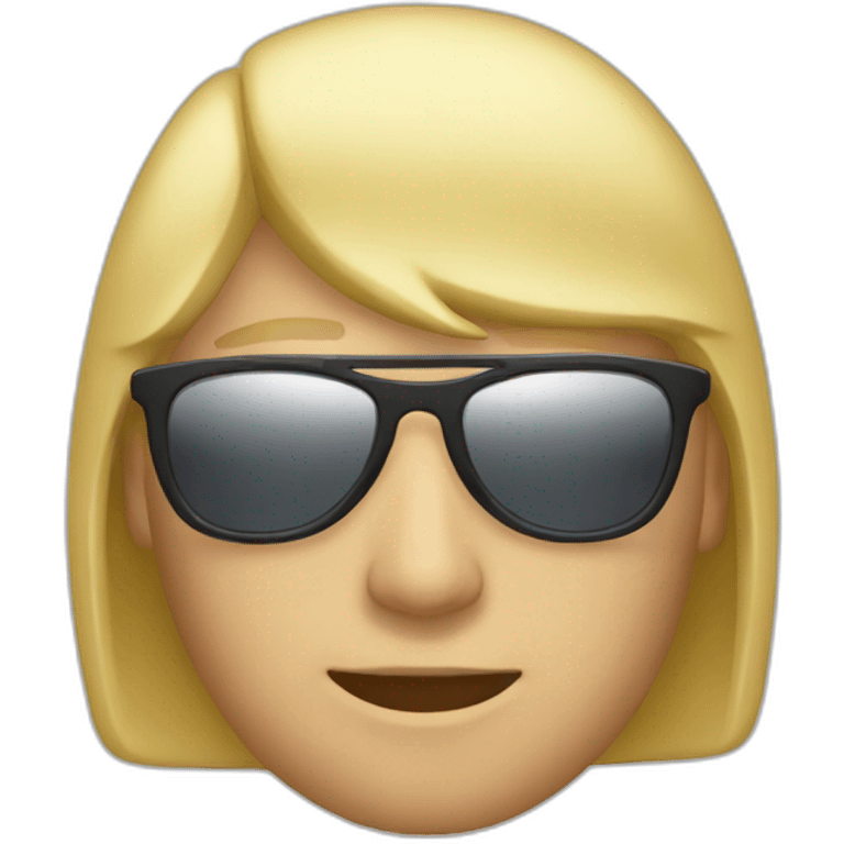 blonde guy with cap and mirroring sunglasses emoji