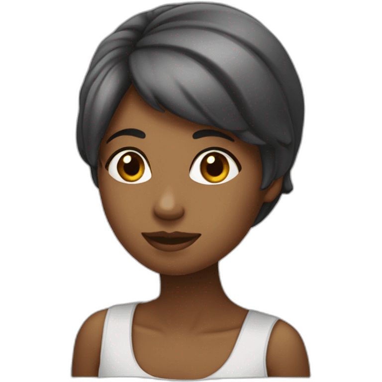 Fille voilée avec une basse emoji