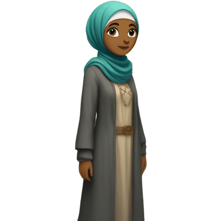 Hijabi down the rabbit hole emoji