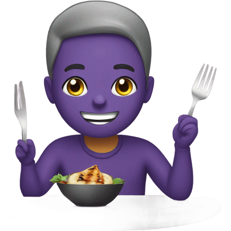 Eating egg plant emoji