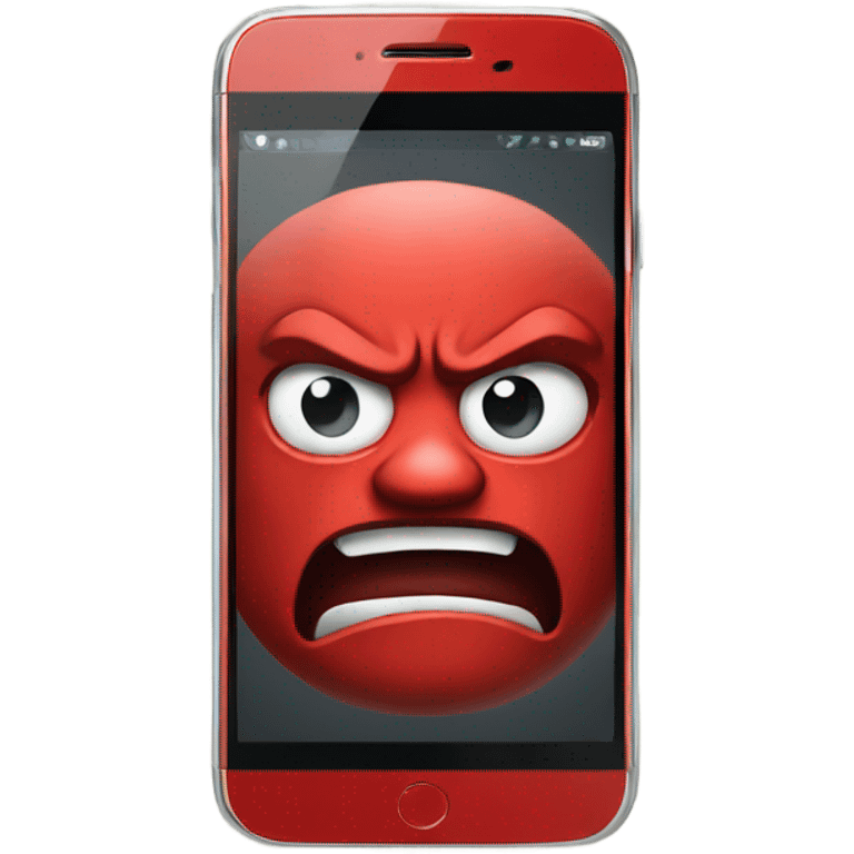 Furious Red smartphone  emoji