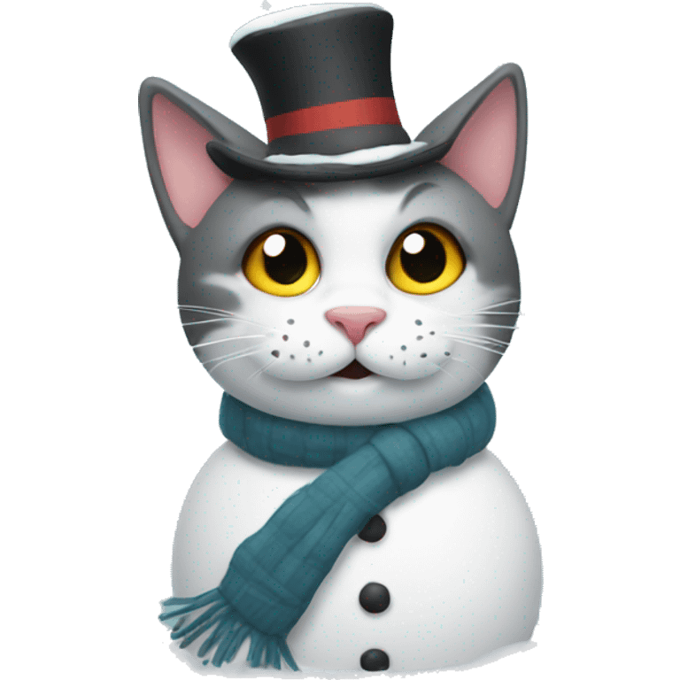 Cat snowman  emoji