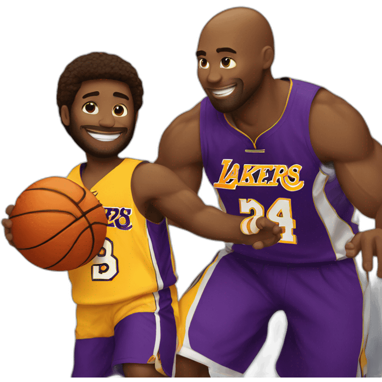 Kobe and Kitty Playing Basketball emoji