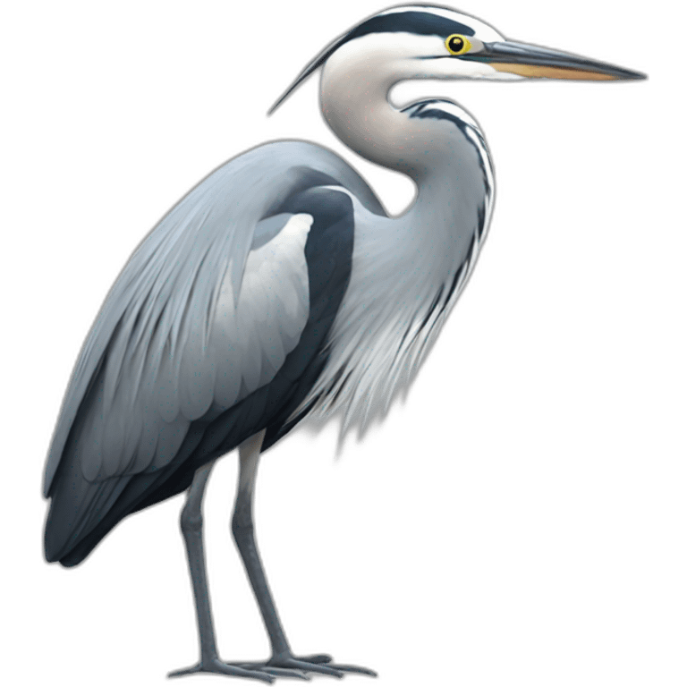 heron black and white emoji