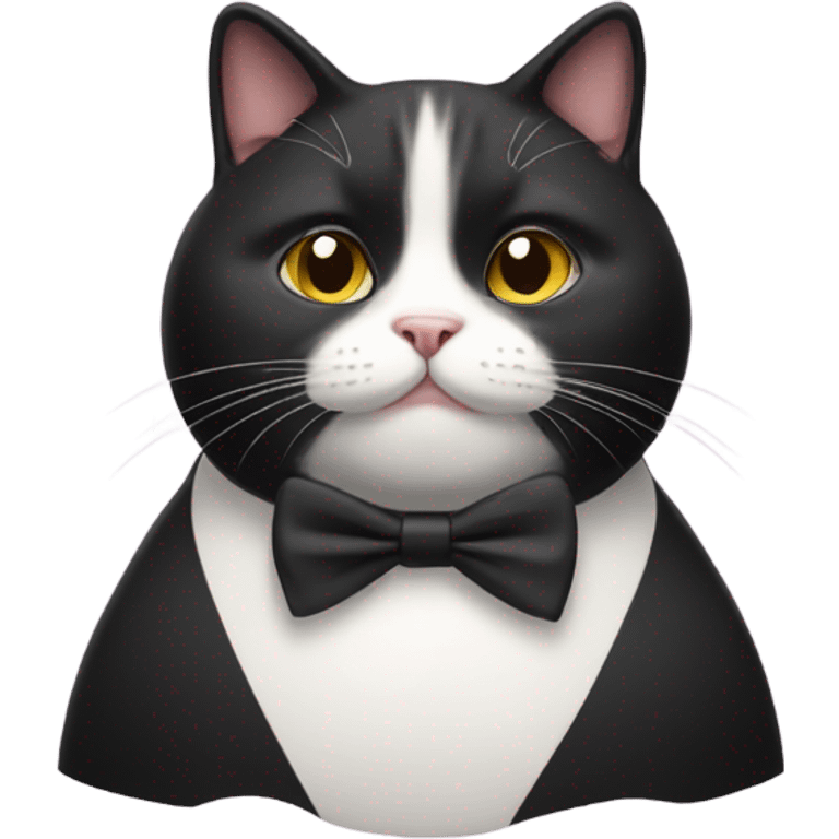 fat tuxedo cat  emoji