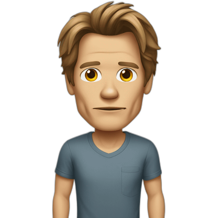 kevin-bacon cartoon wearing shirt emoji