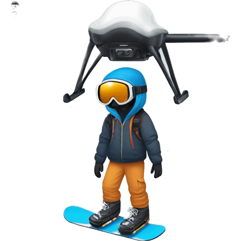 Snowboarder and a drone  emoji