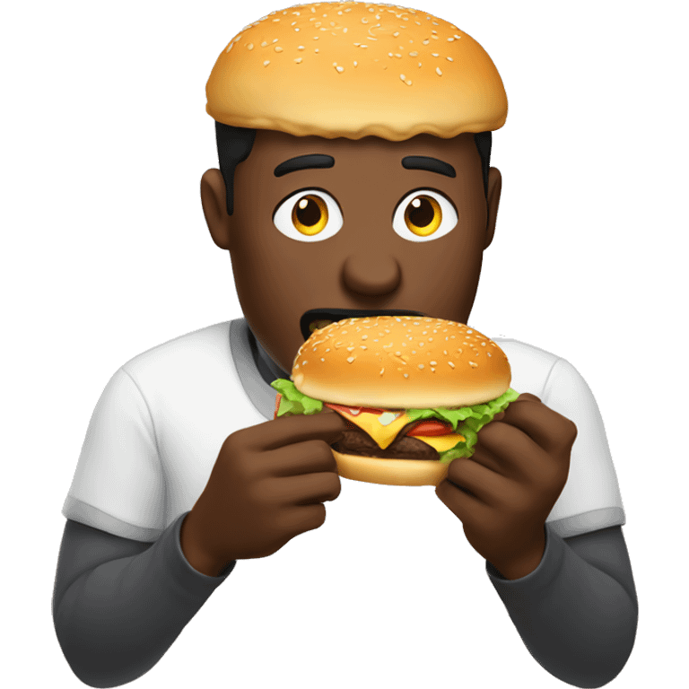 Massive person eating a burger  emoji