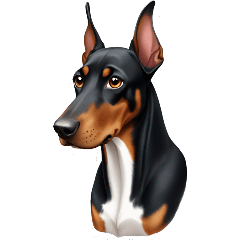 Dobermann with long ears  emoji