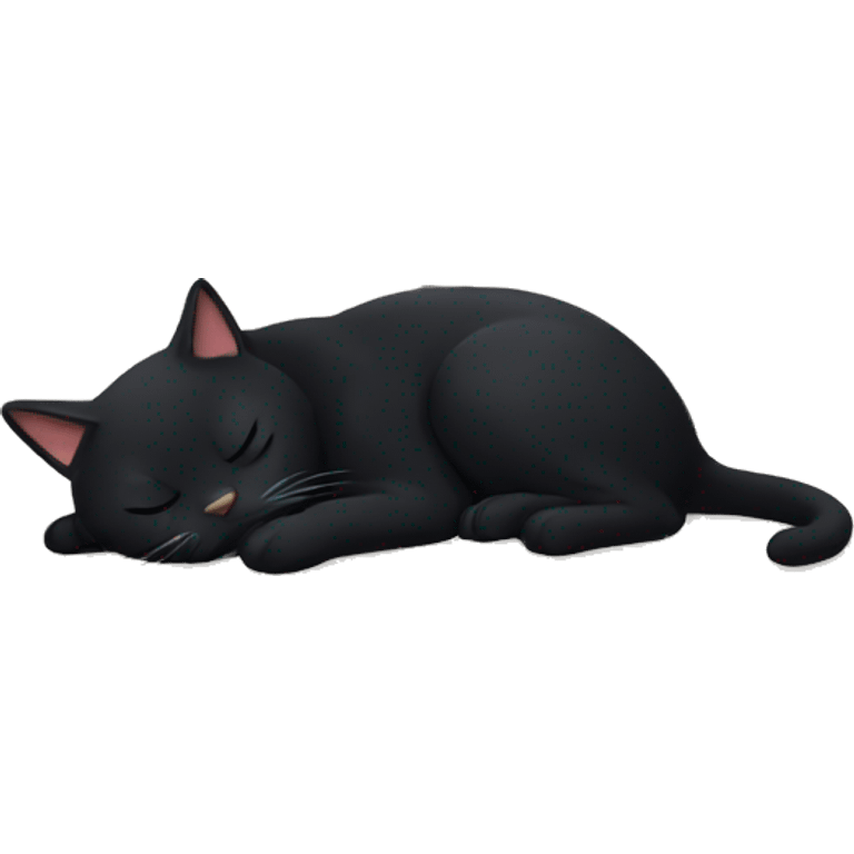 sleeping black cat emoji