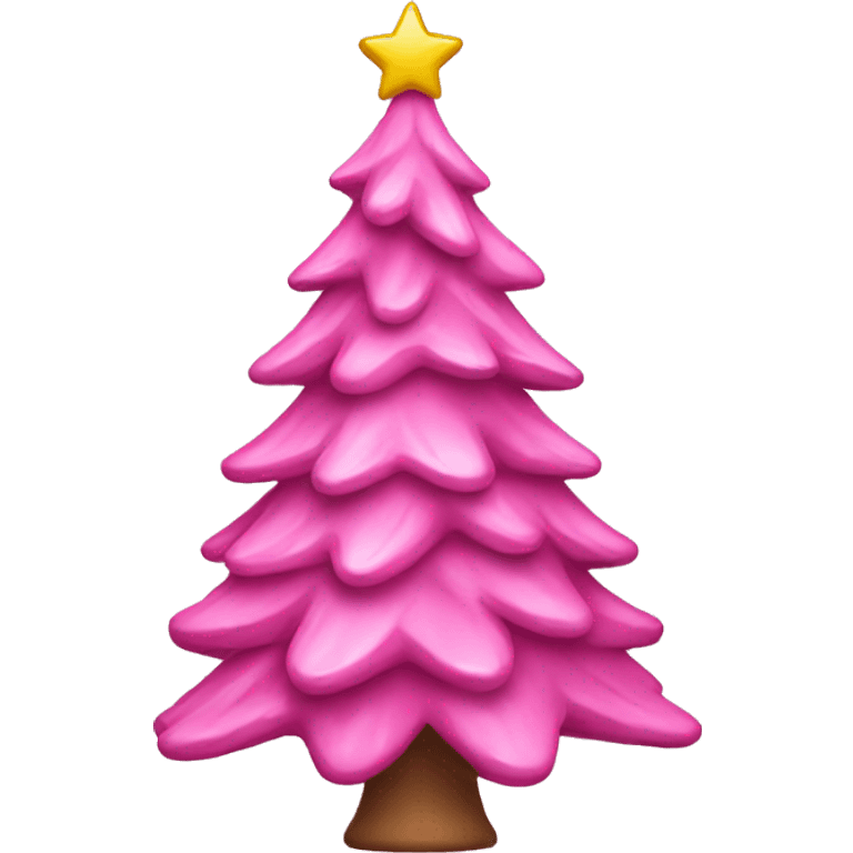 Pink Christmas tree  emoji