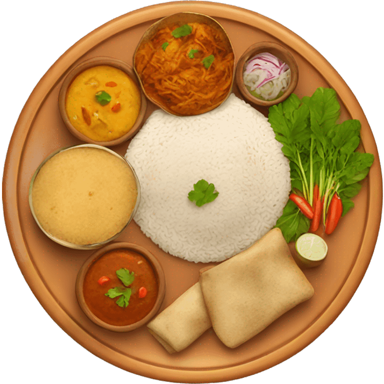 indian Food on big plate emoji