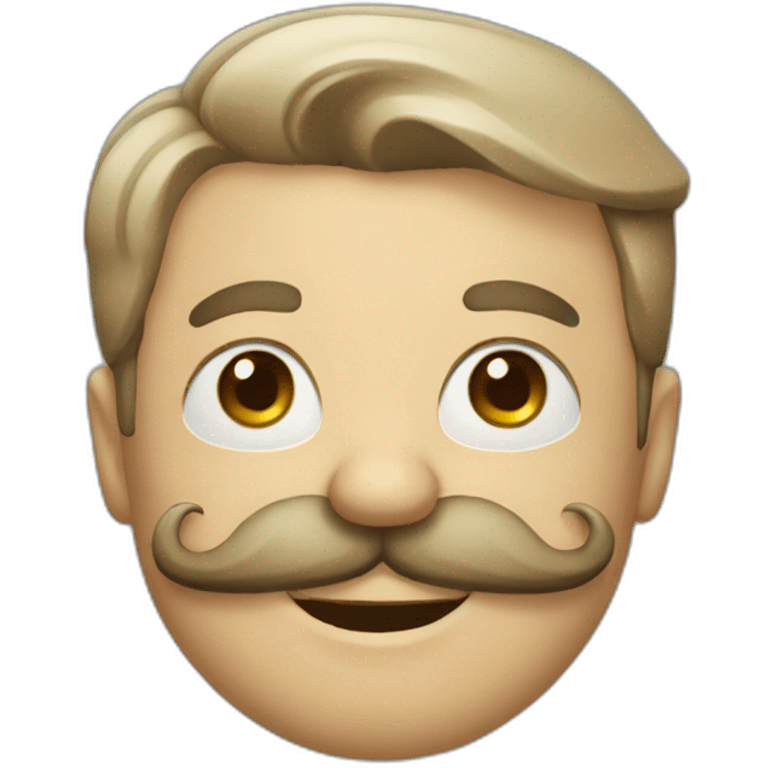 Happy moustache emoji