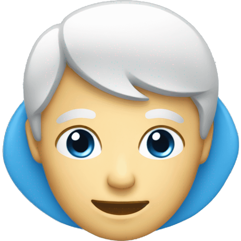 El emoji de reproducir de color azul  emoji