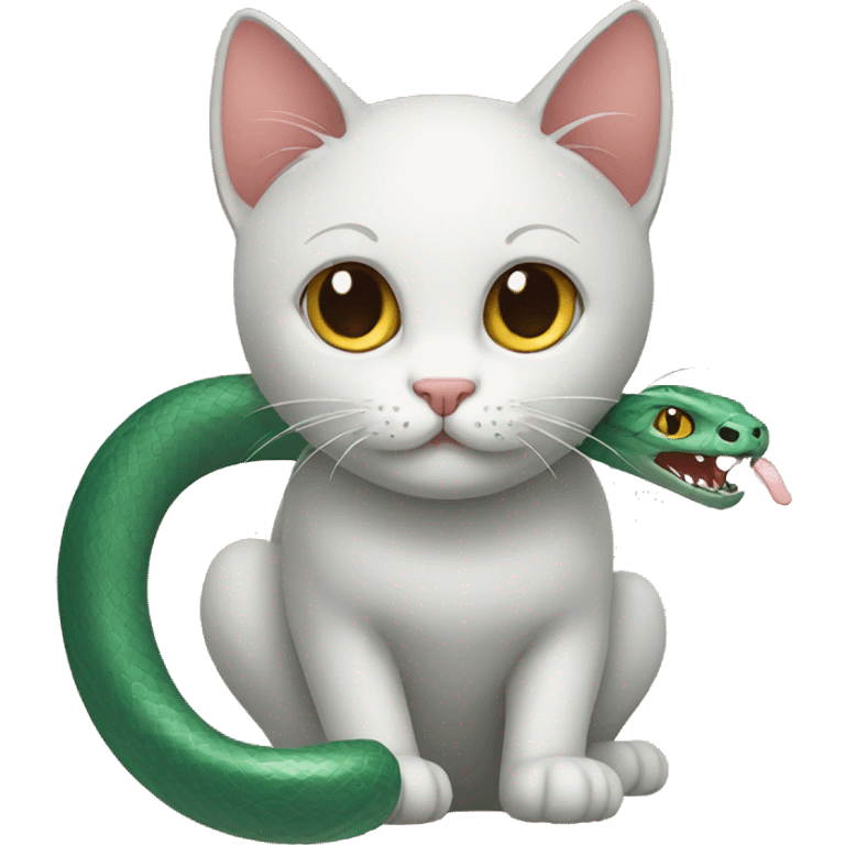 cat with snake emoji