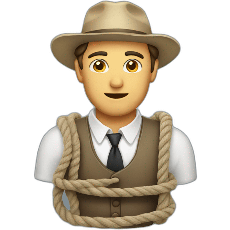 Man with rope emoji