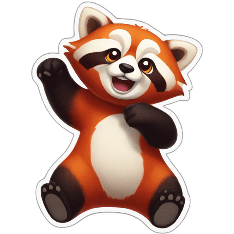 red-panda-dab emoji