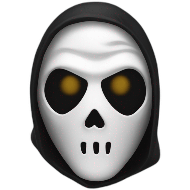 Ghostface with his black costume emoji