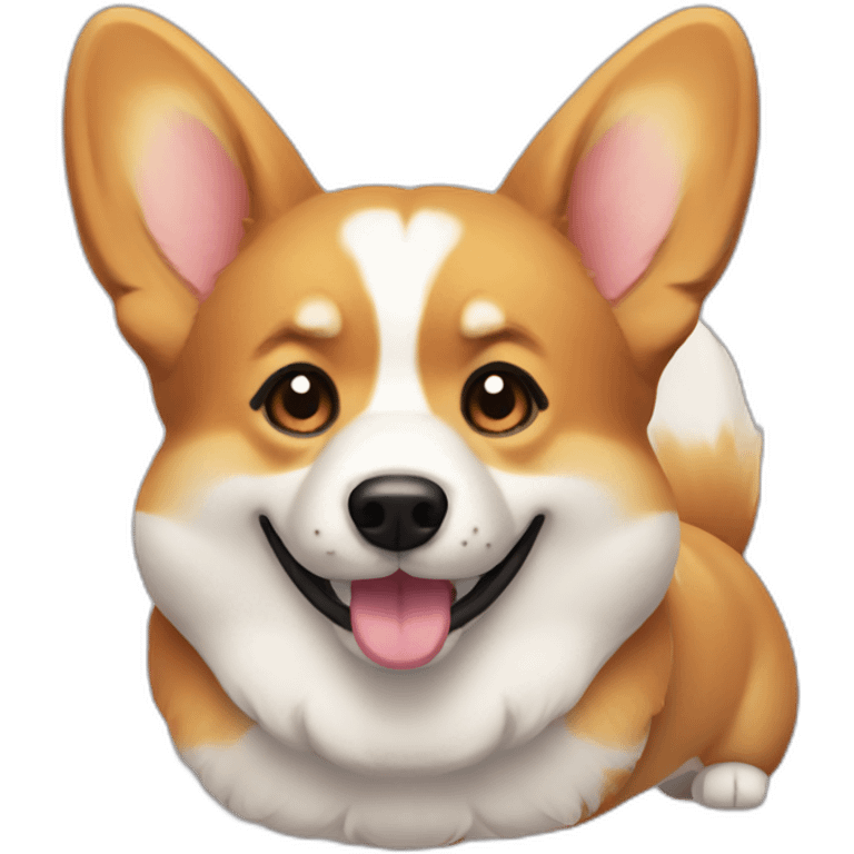 Sassy corgi blinking emoji