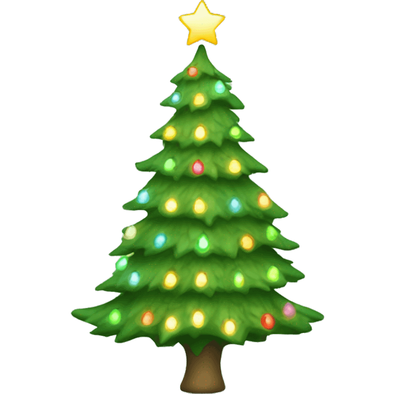 light green christmas tree with lights emoji