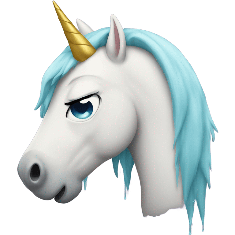 Unicorn crying  emoji