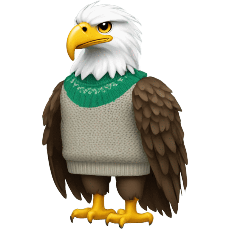 Eagle wearing sweater emoji