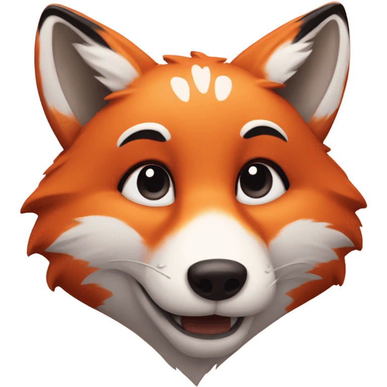 Heart fox emoji