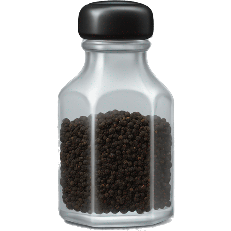 transparent black pepper shaker emoji