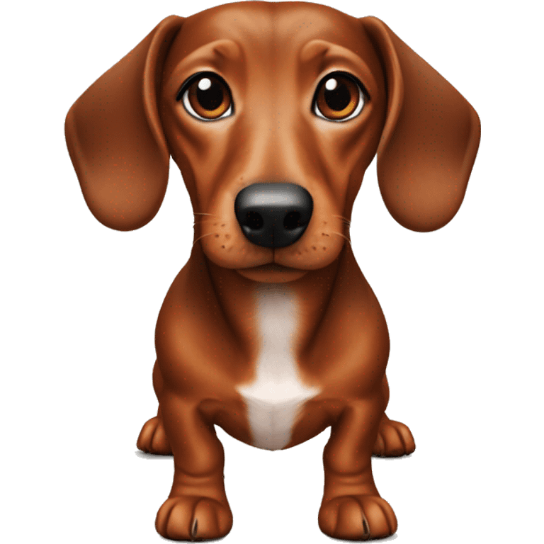 The dachshund is red emoji