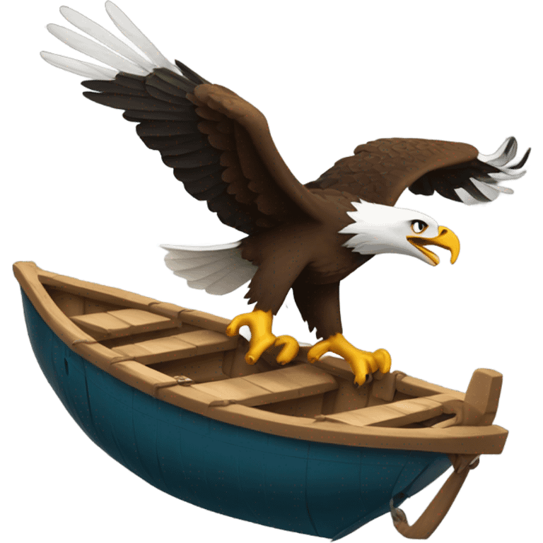 Eagle eating boat emoji