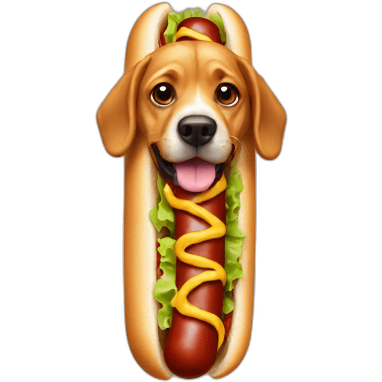 dog hotdog emoji