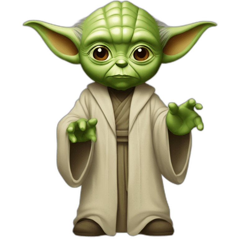 Maître yoda qui fait un cœur emoji