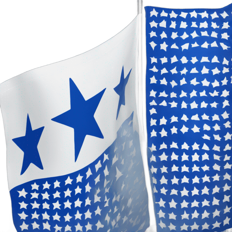 blue and white flag 50 white stars emoji