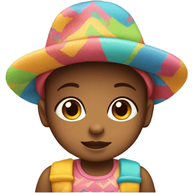 Baby wearing a hat emoji